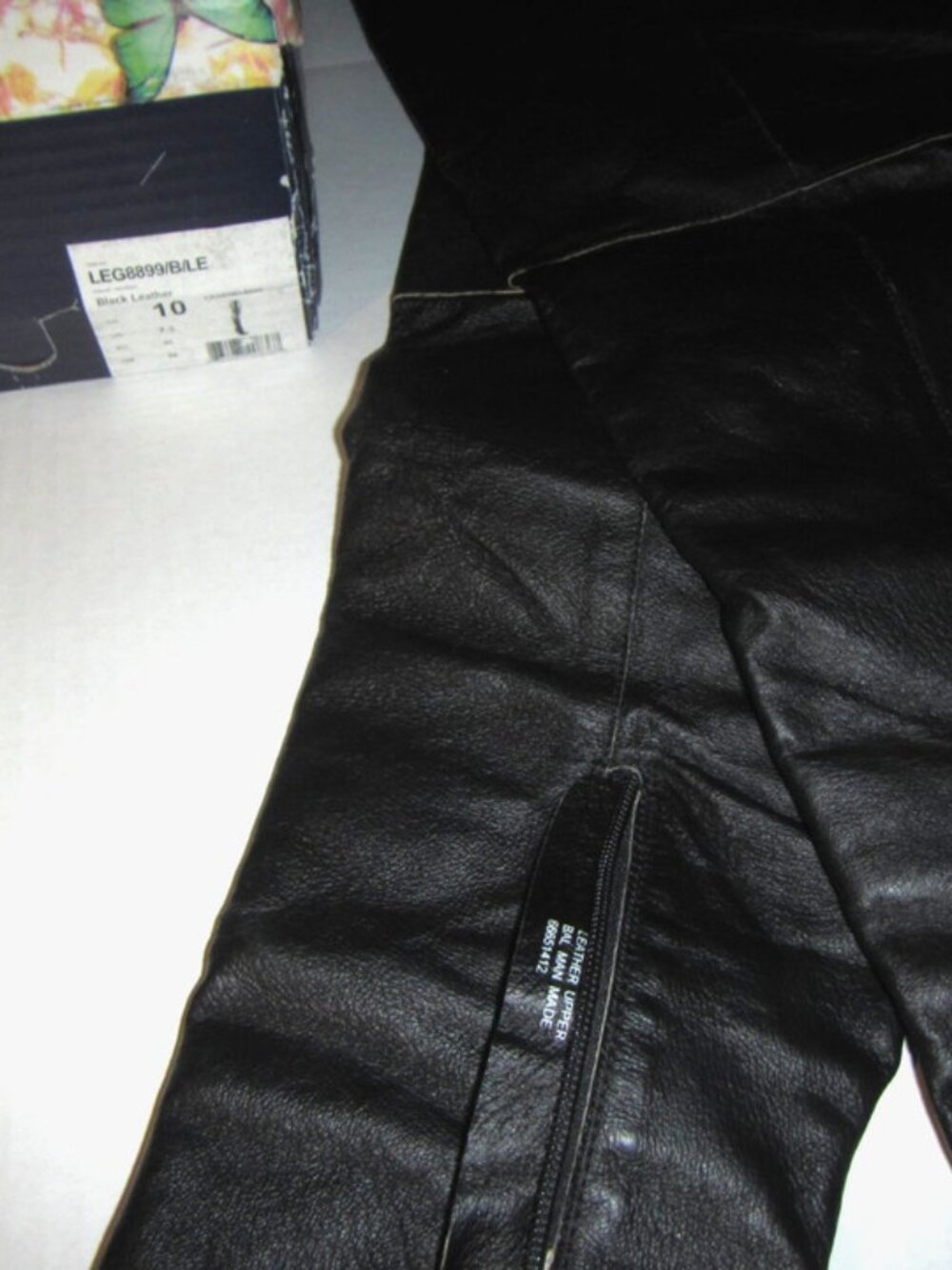 Black Leather Thigh Boots Overknees Size 10M Legend 8899 5" Heel - Picture 4 of 16